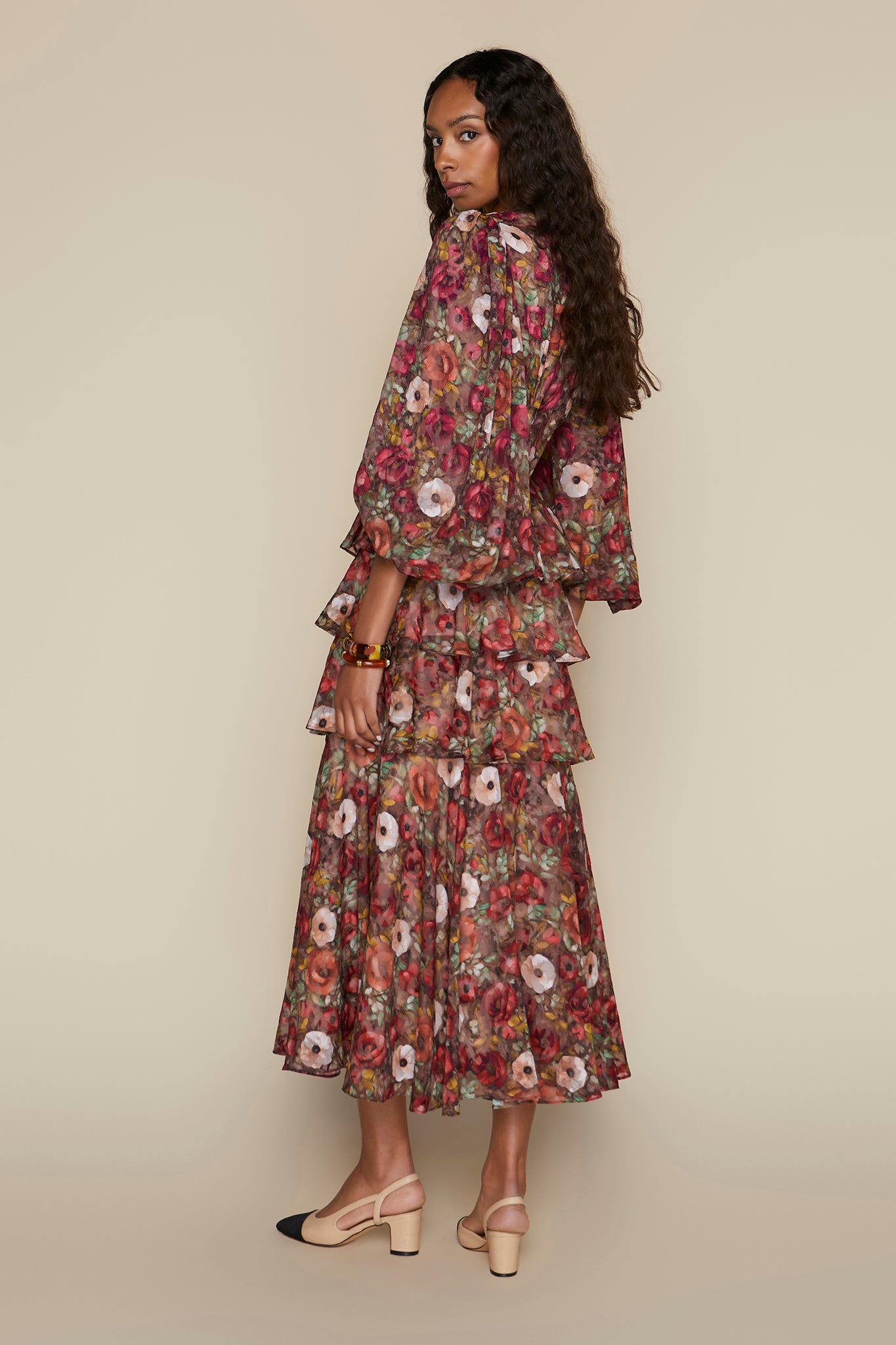 Capri Dress in Berry Bloom