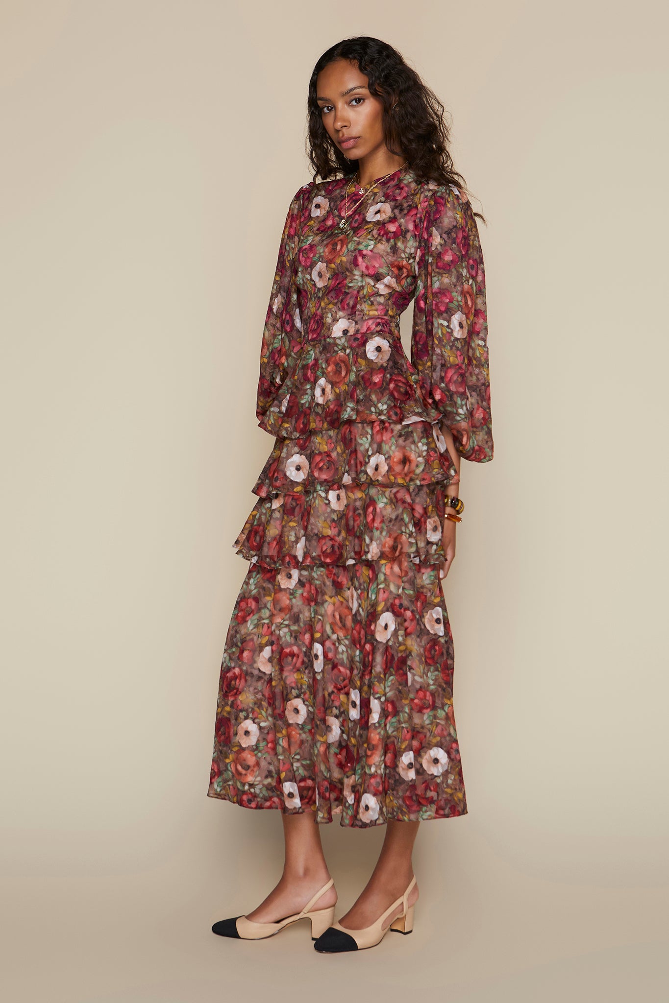 Capri Dress in Berry Bloom