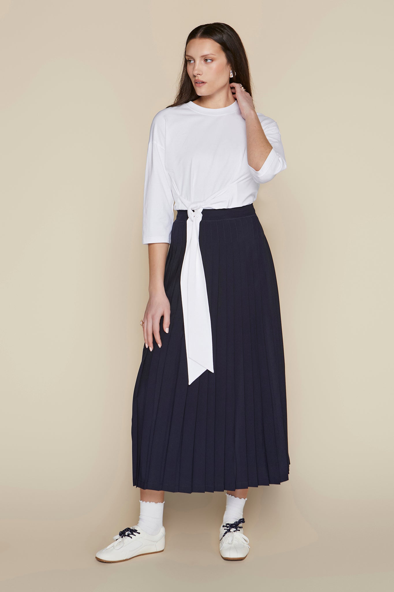 Maxi Rachel Skirt in Deep Indigo Navy
