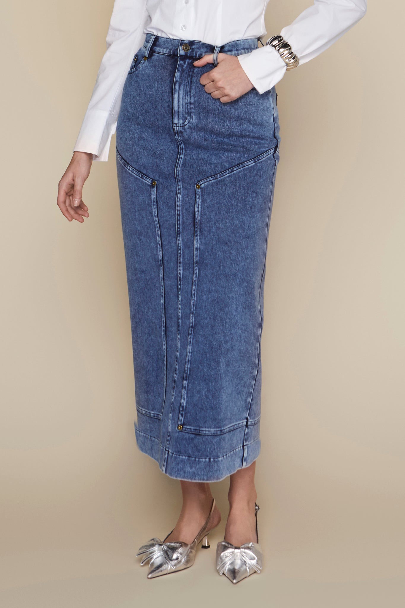 Kama Skirt in Dark Wash Denim