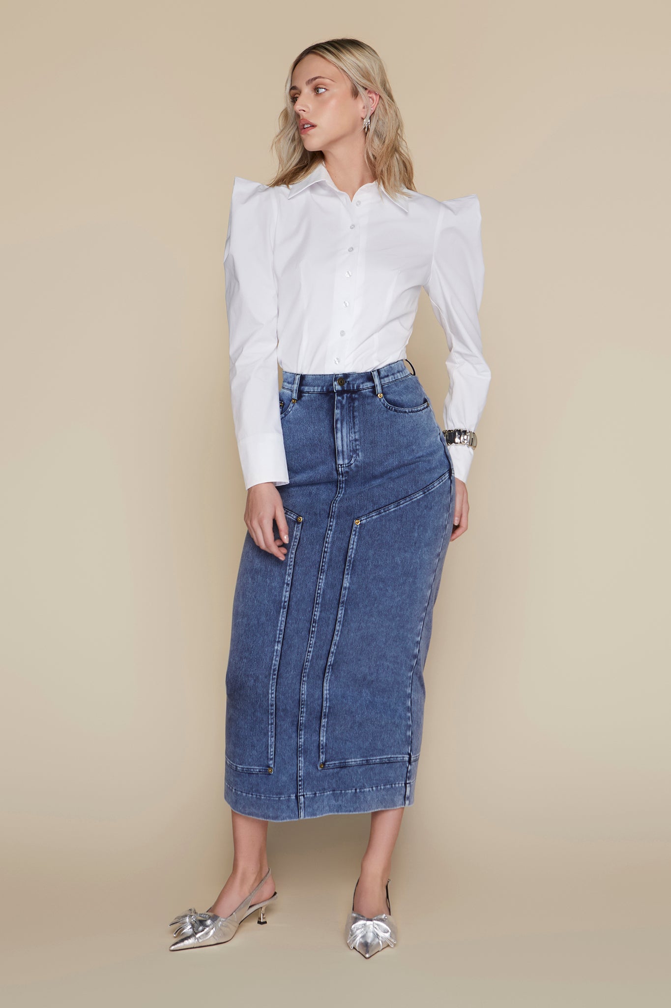 Kama Skirt in Dark Wash Denim
