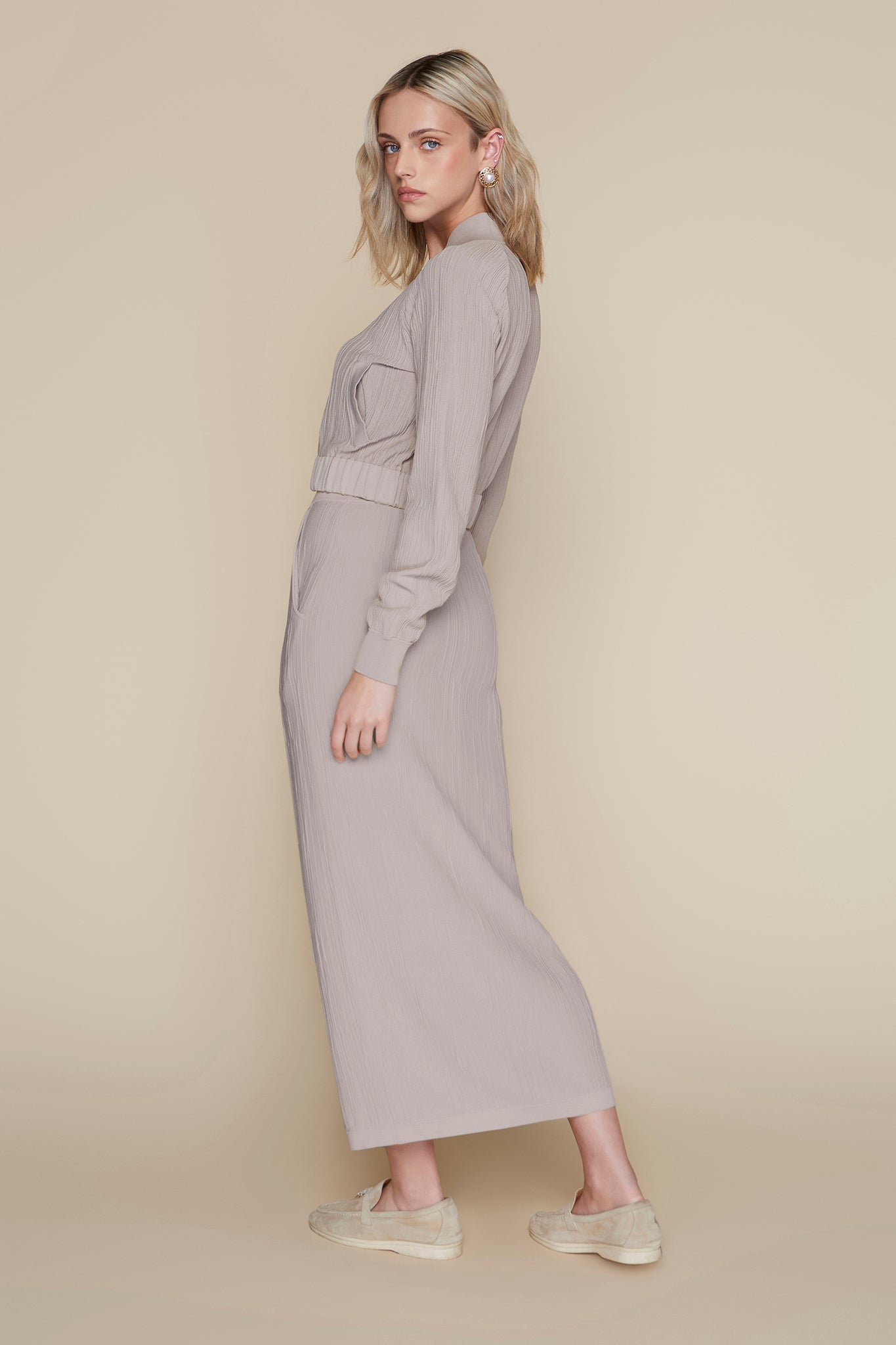 Cannes Maxi Skirt in Bone