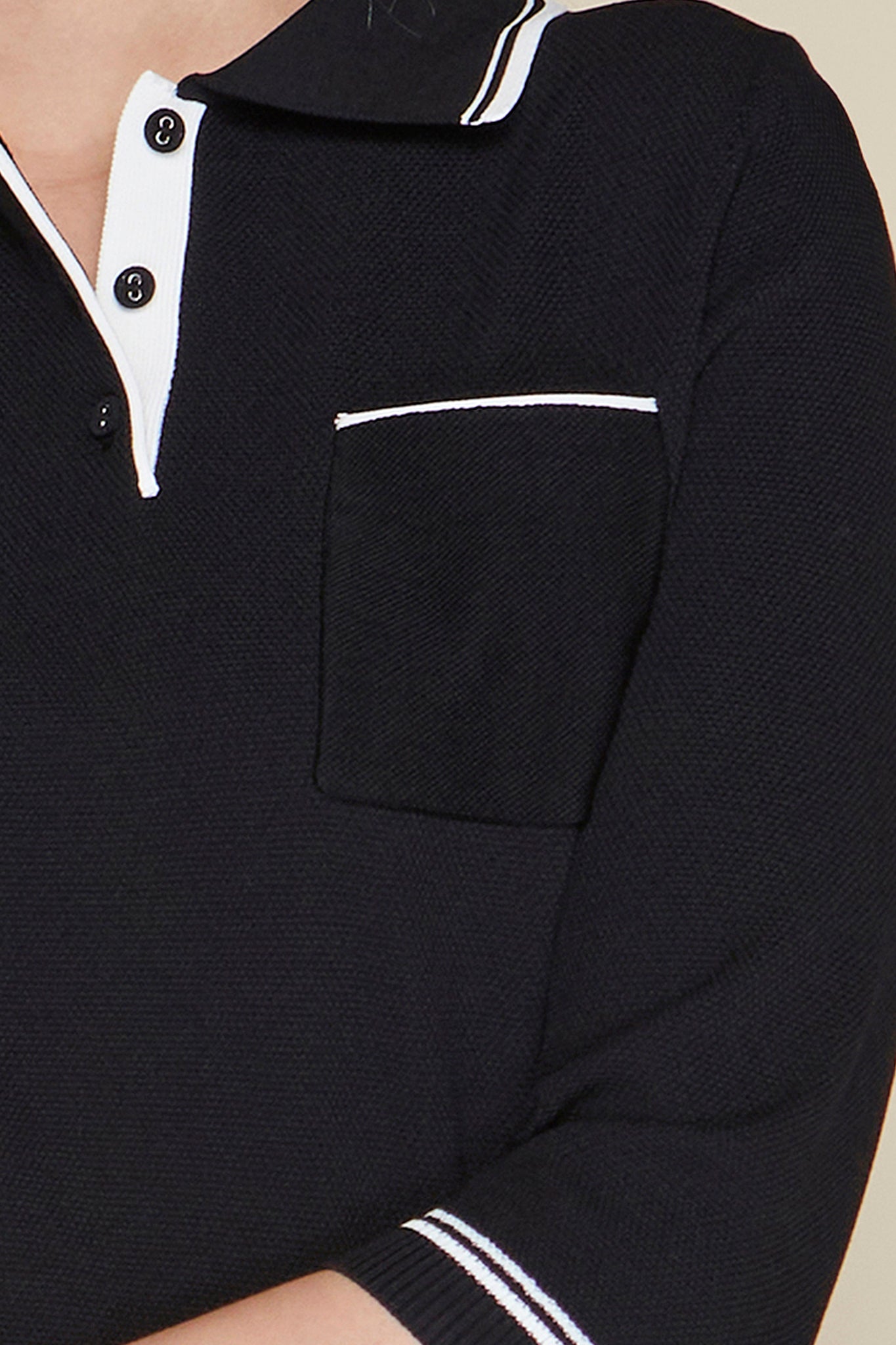 Menton Polo in Black