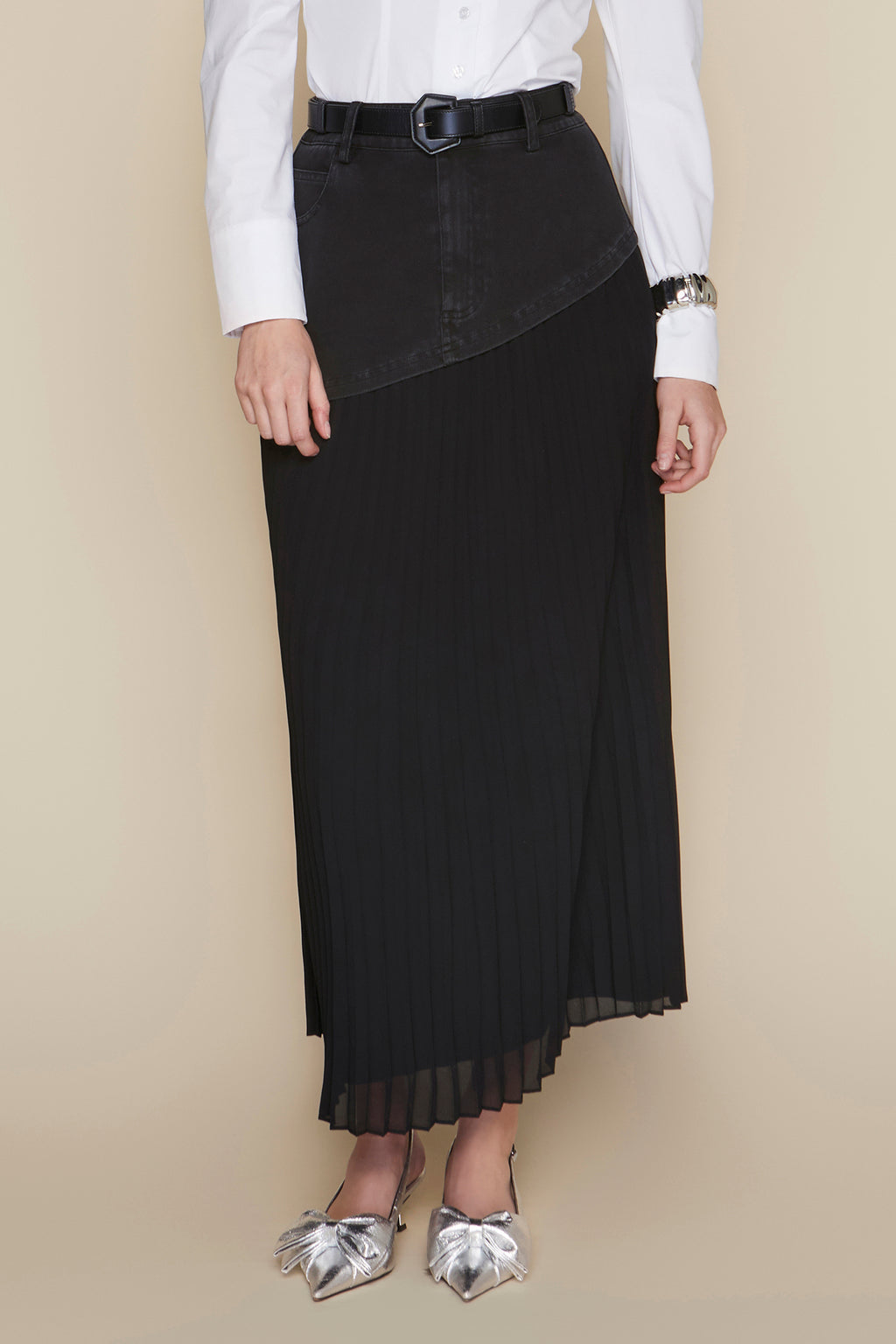 Mersey Skirt in Black Denim