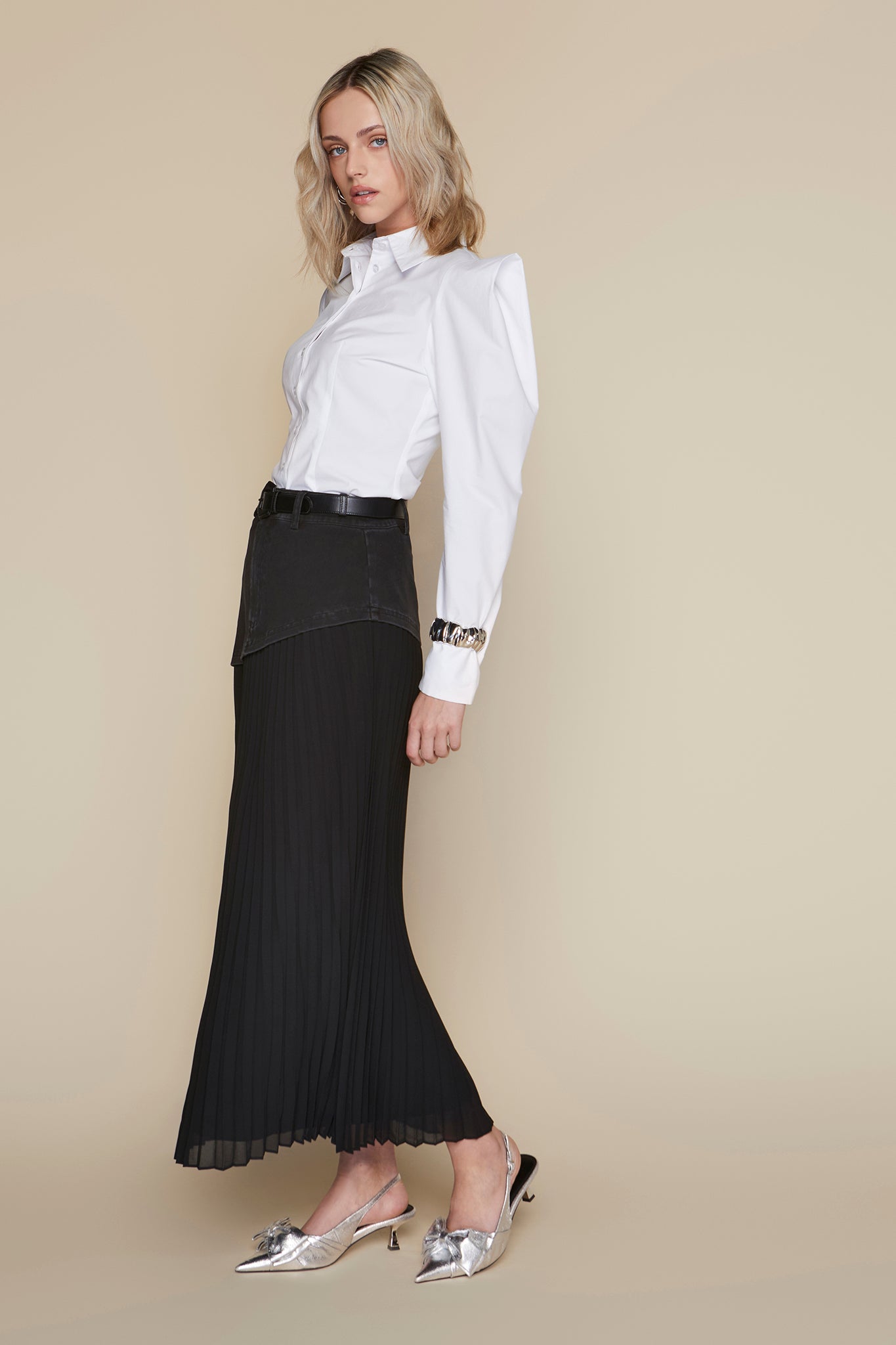 Mersey Skirt in Black Denim