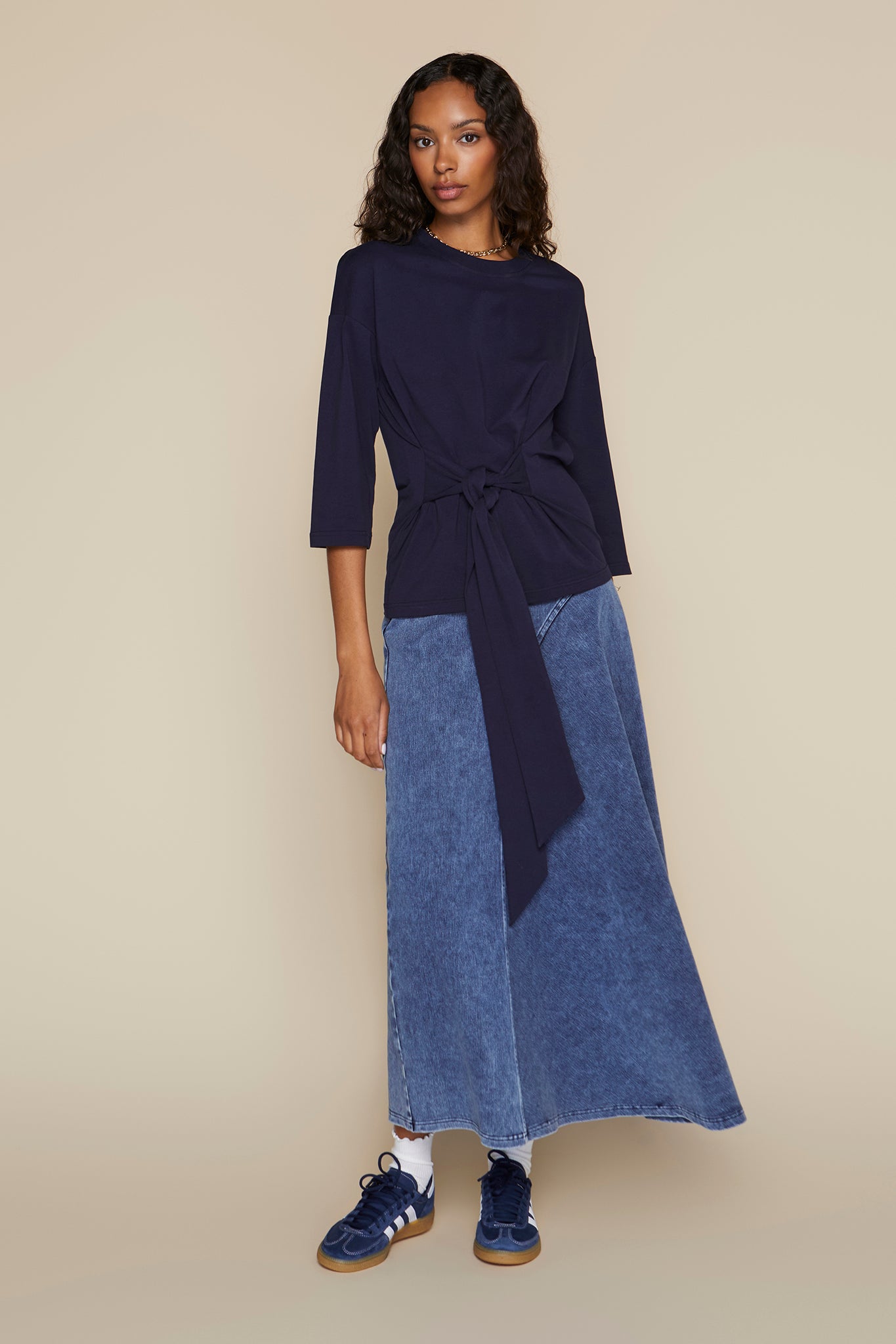 Whitby Tee in Navy