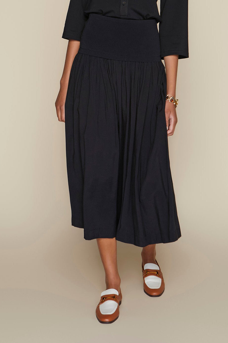 Maxi Volta Skirt in Black