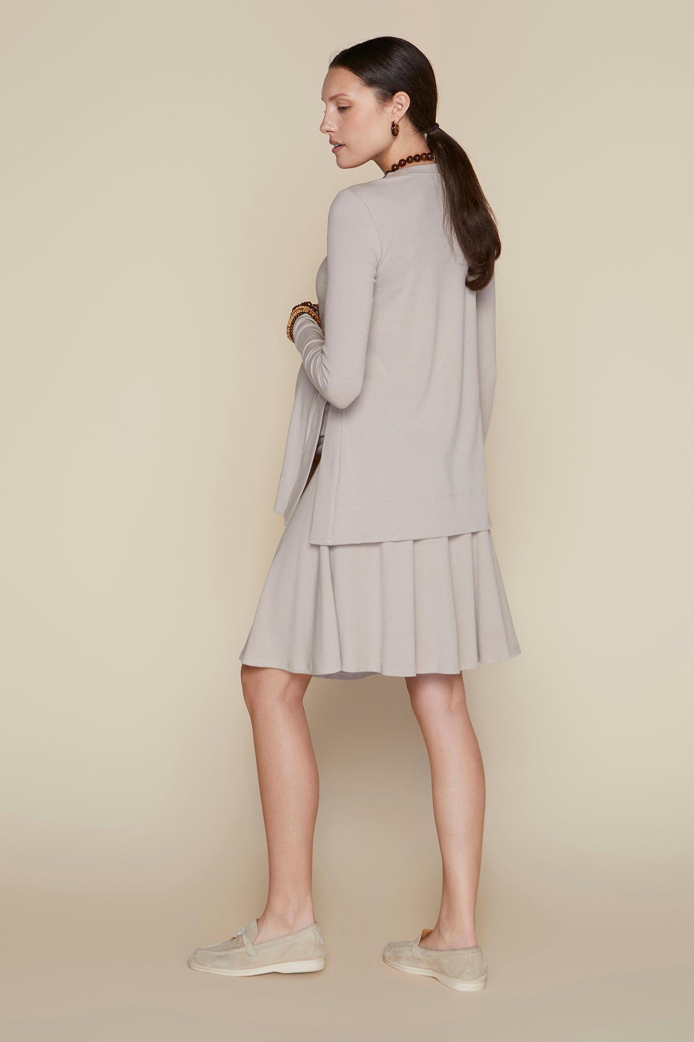 Amethyst Maternity Skirt in Bone