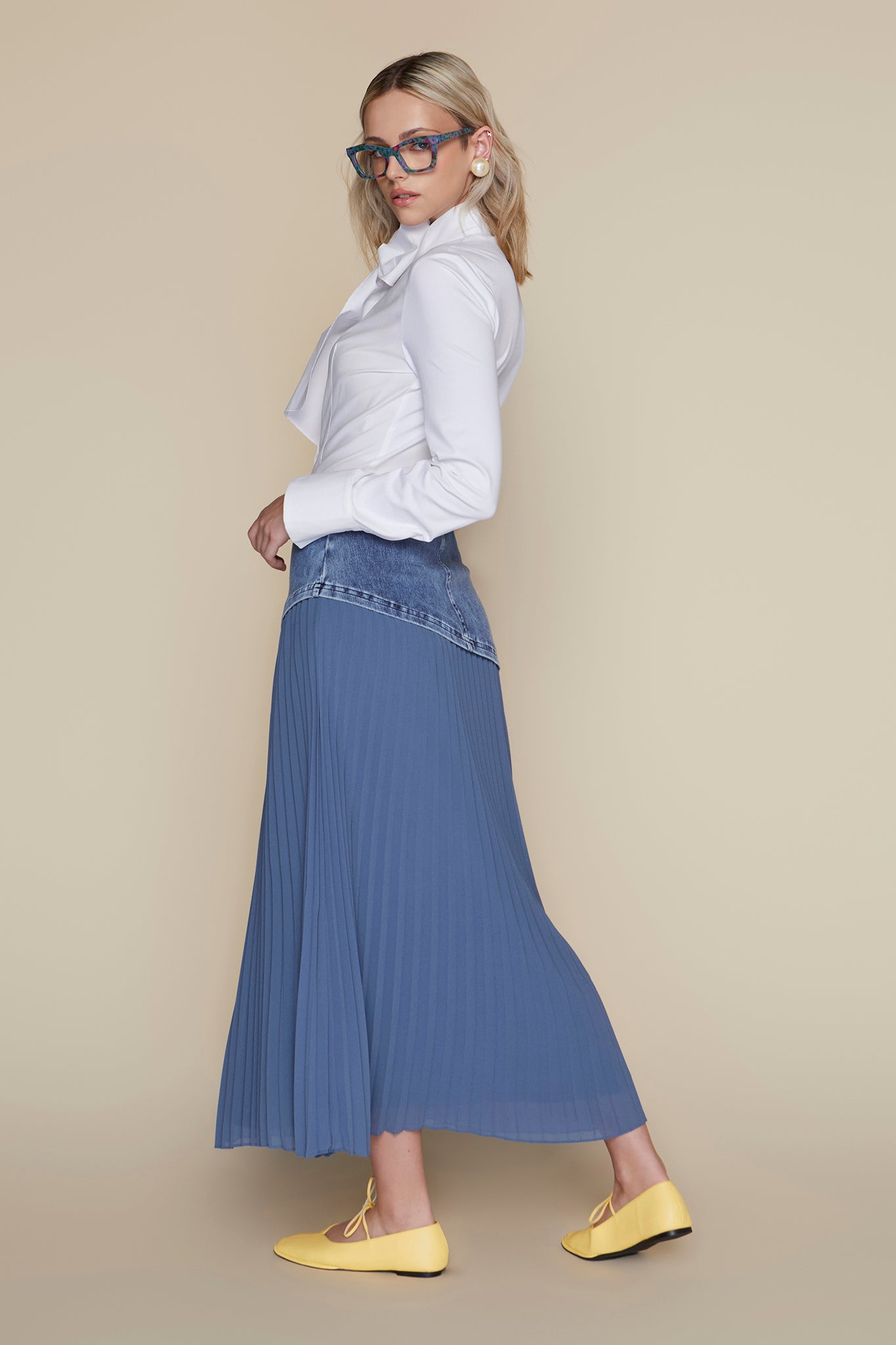 Mersey Skirt in Dark Wash Denim