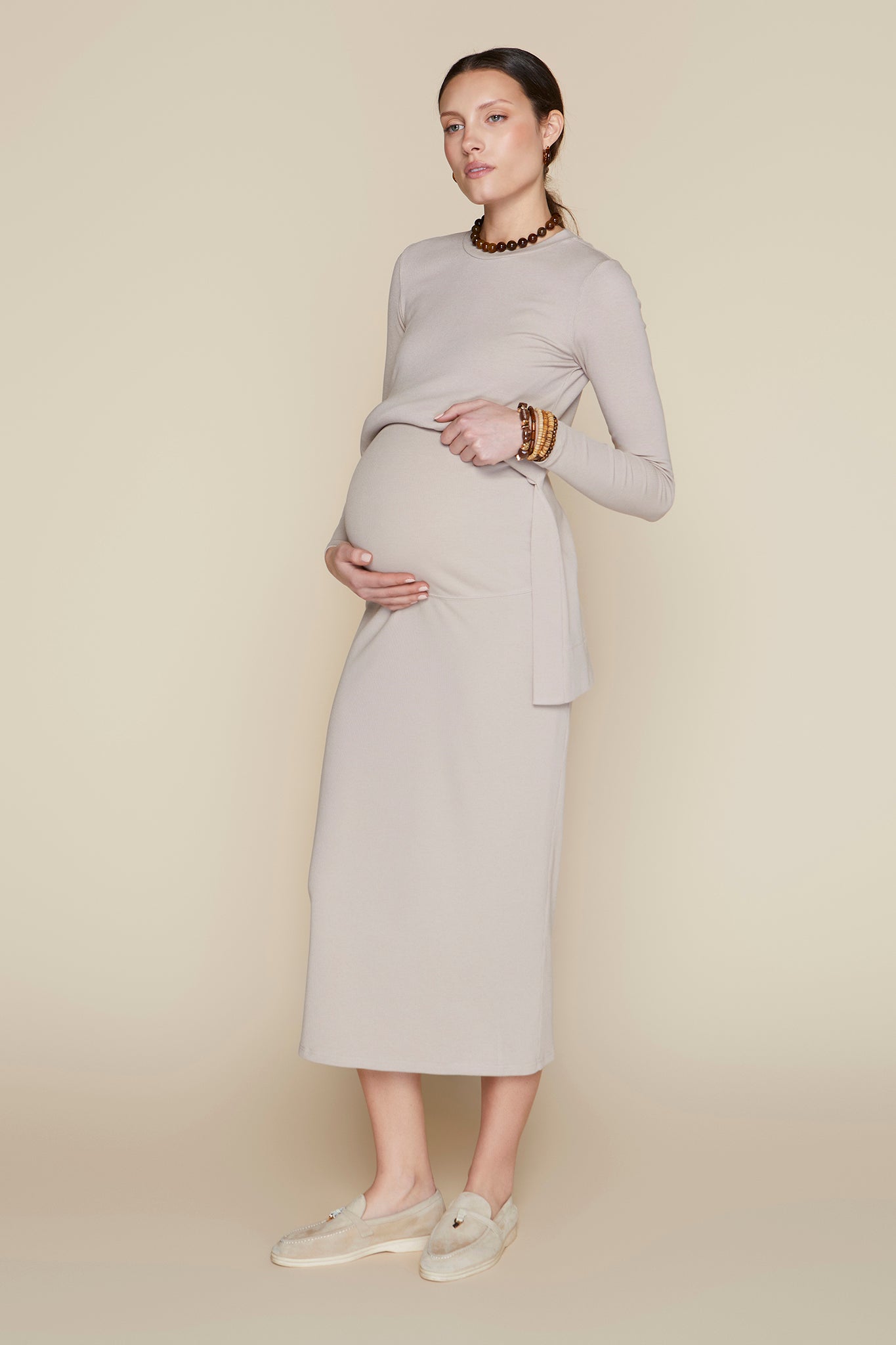 Sapphire Maternity Skirt in Bone