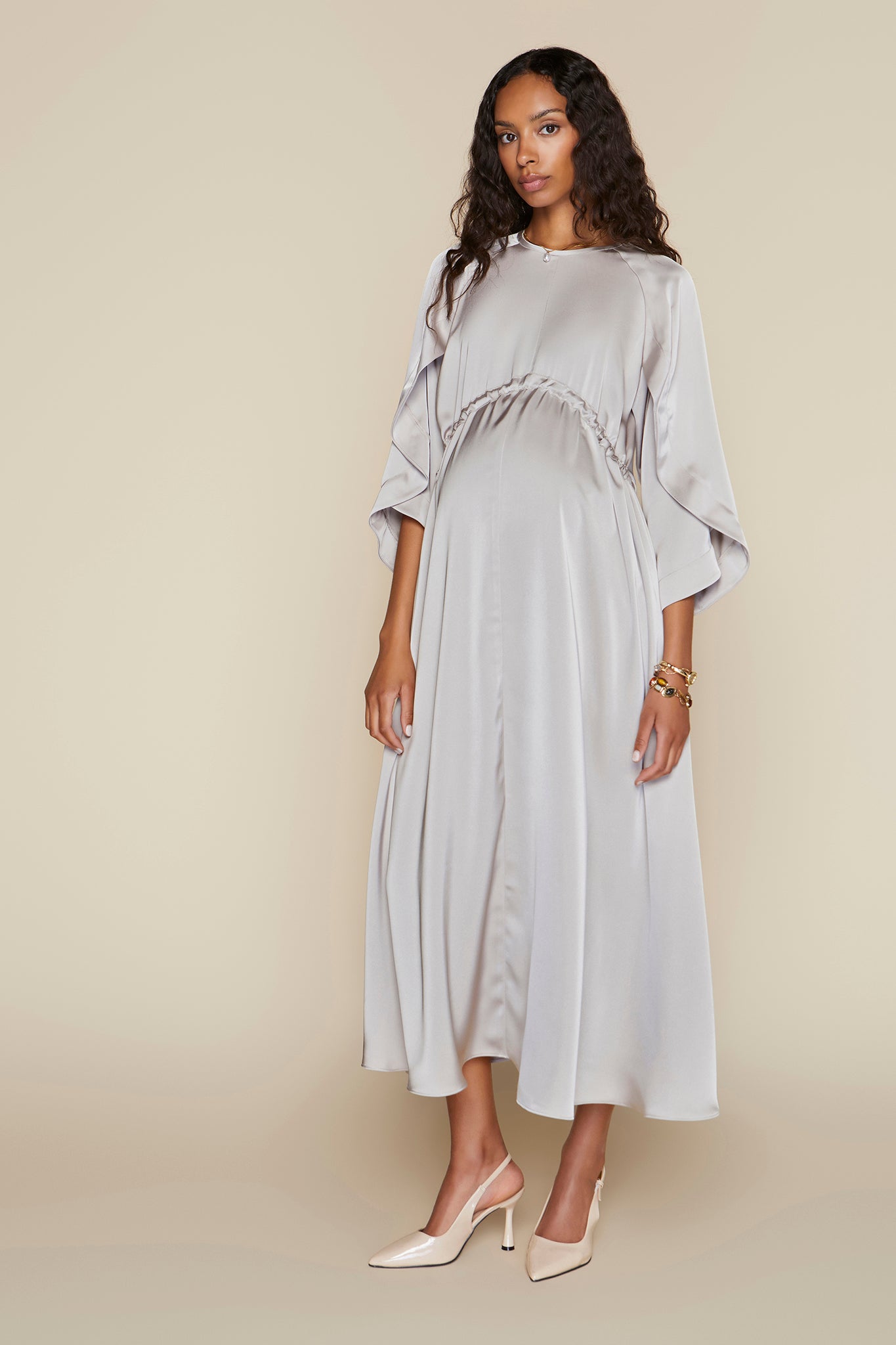 Hudson Maternity Dress in Sand