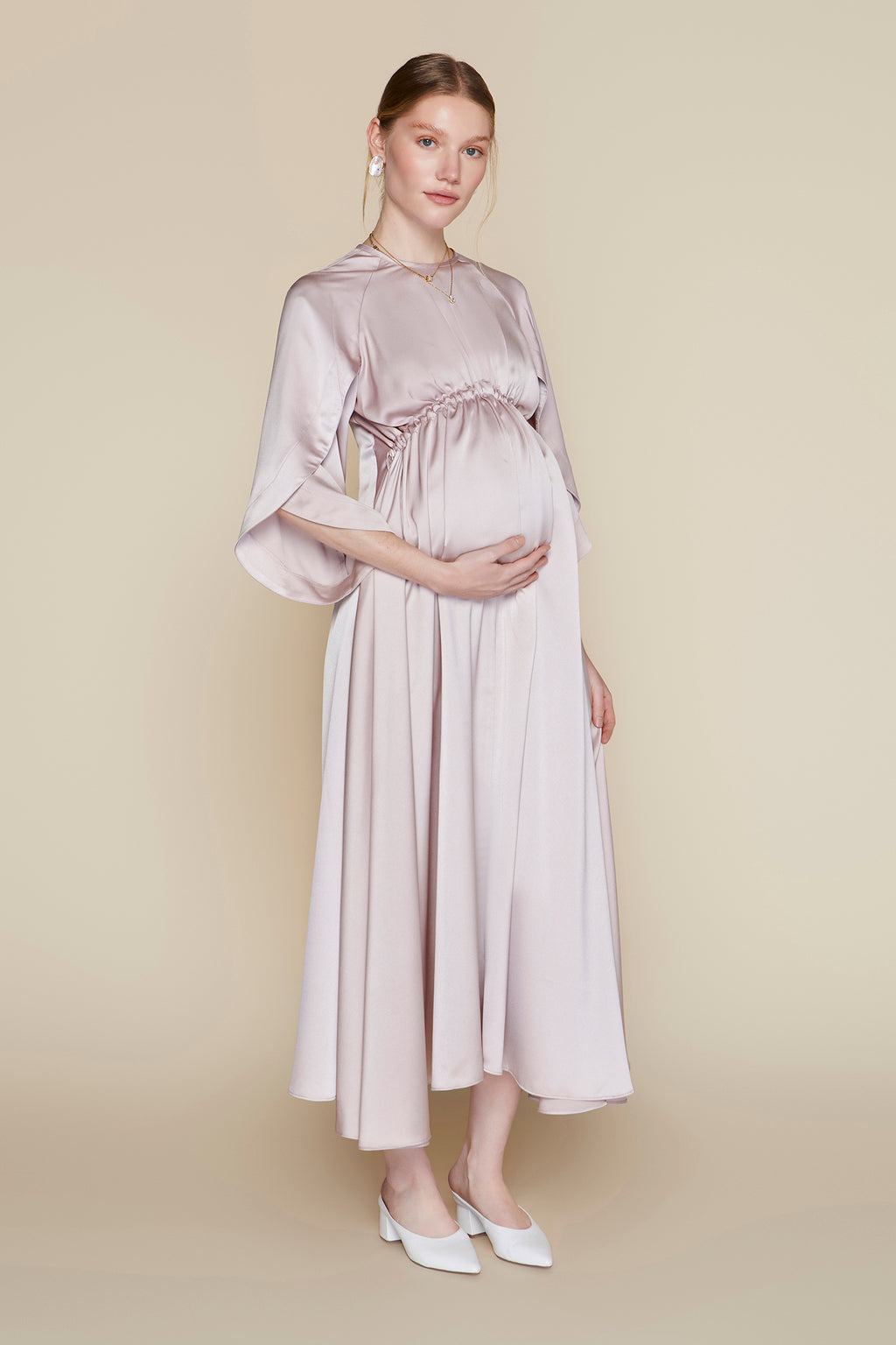 Hudson Maternity Dress in Rose Rose / S