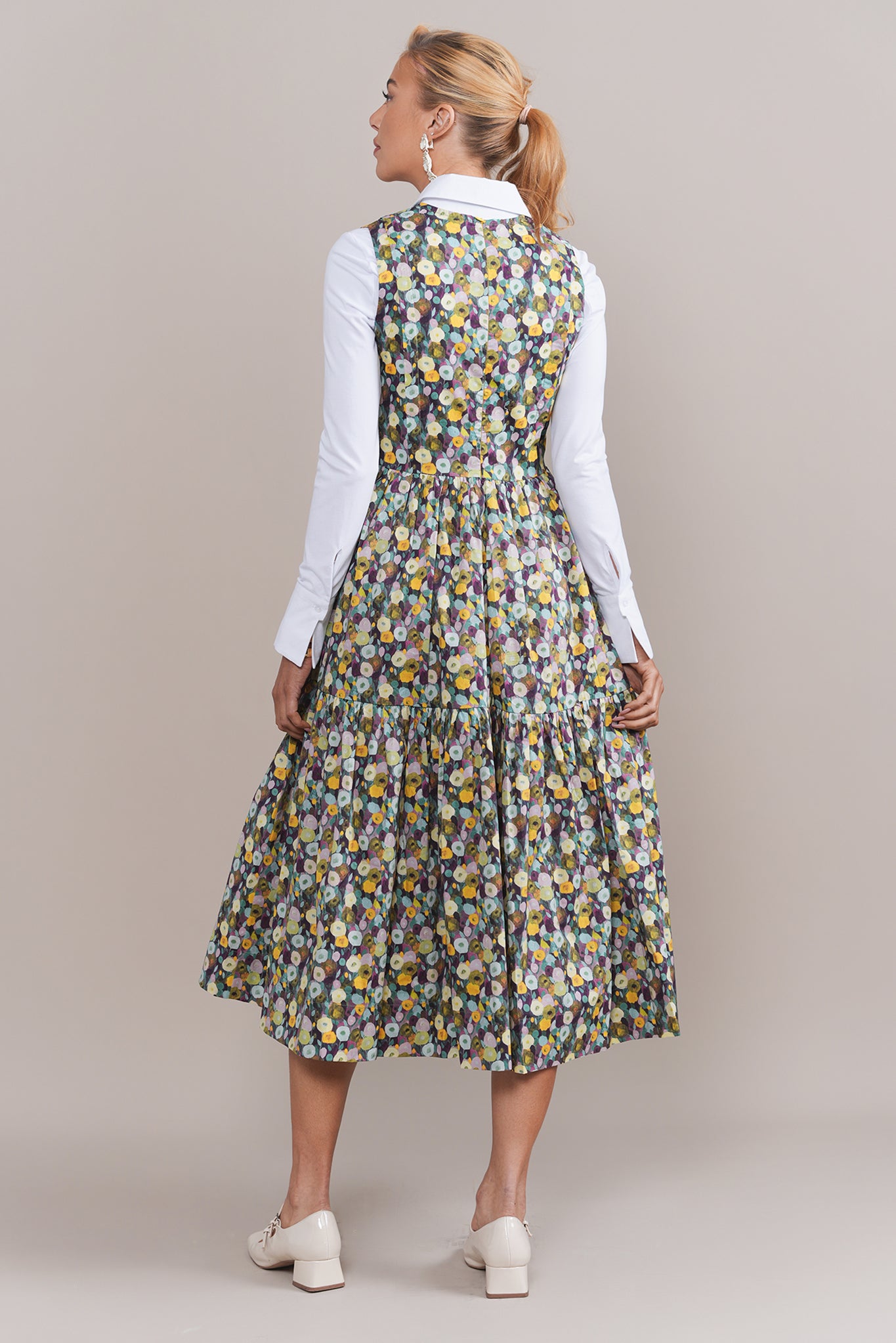 Ellie Convertible Dress in Yellow Mix Floral