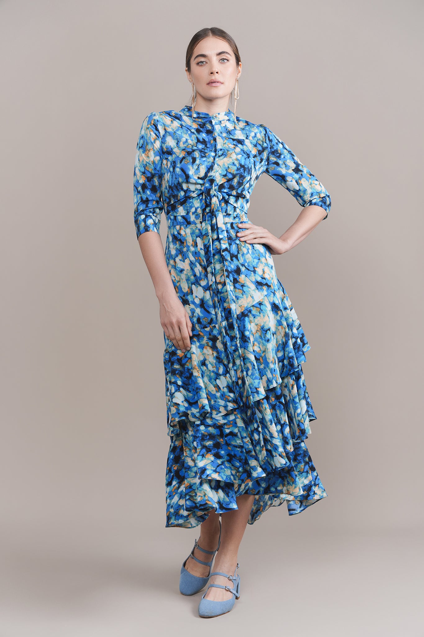 Livia Dress in Blue Mix