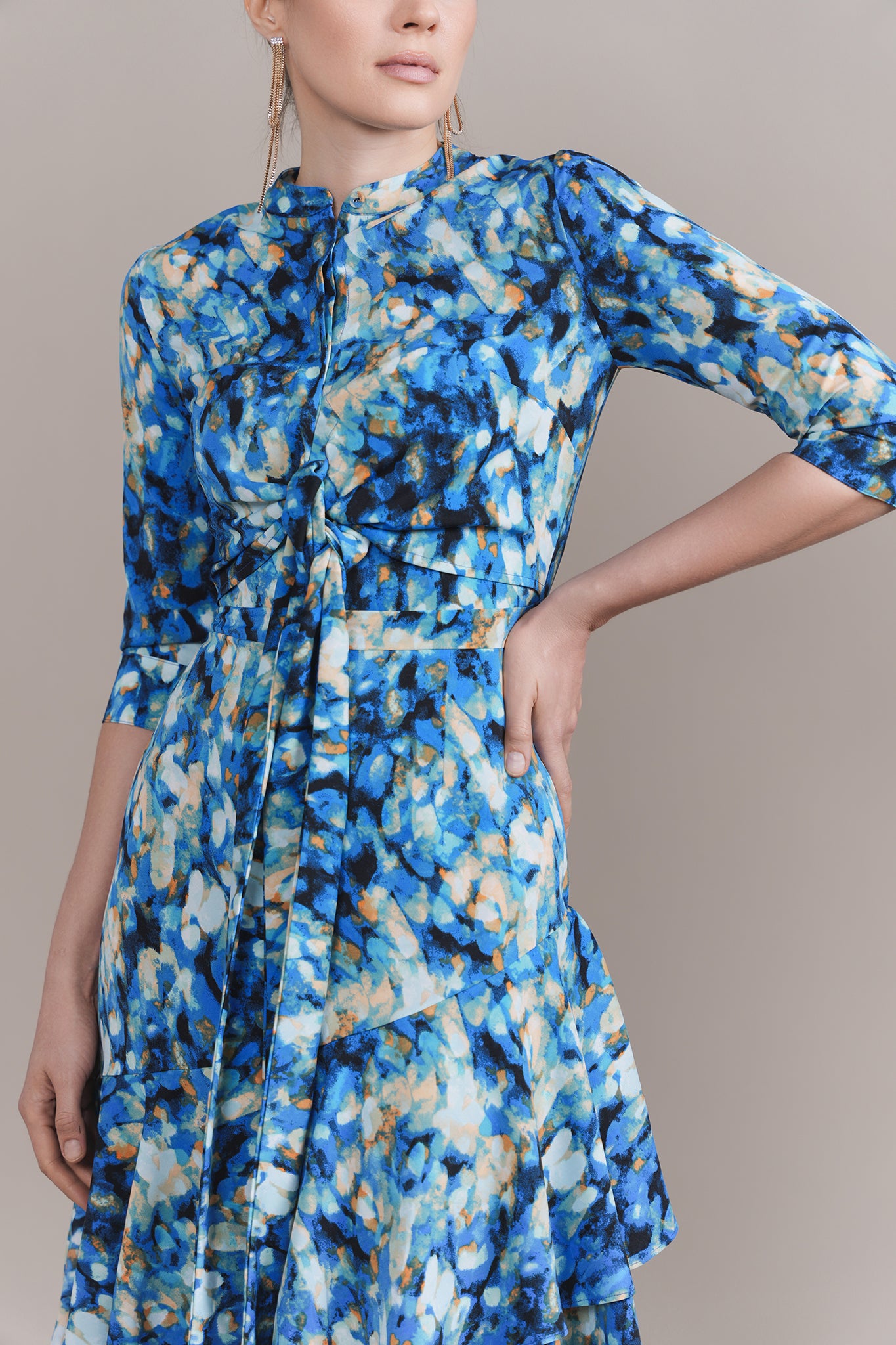 Livia Dress in Blue Mix