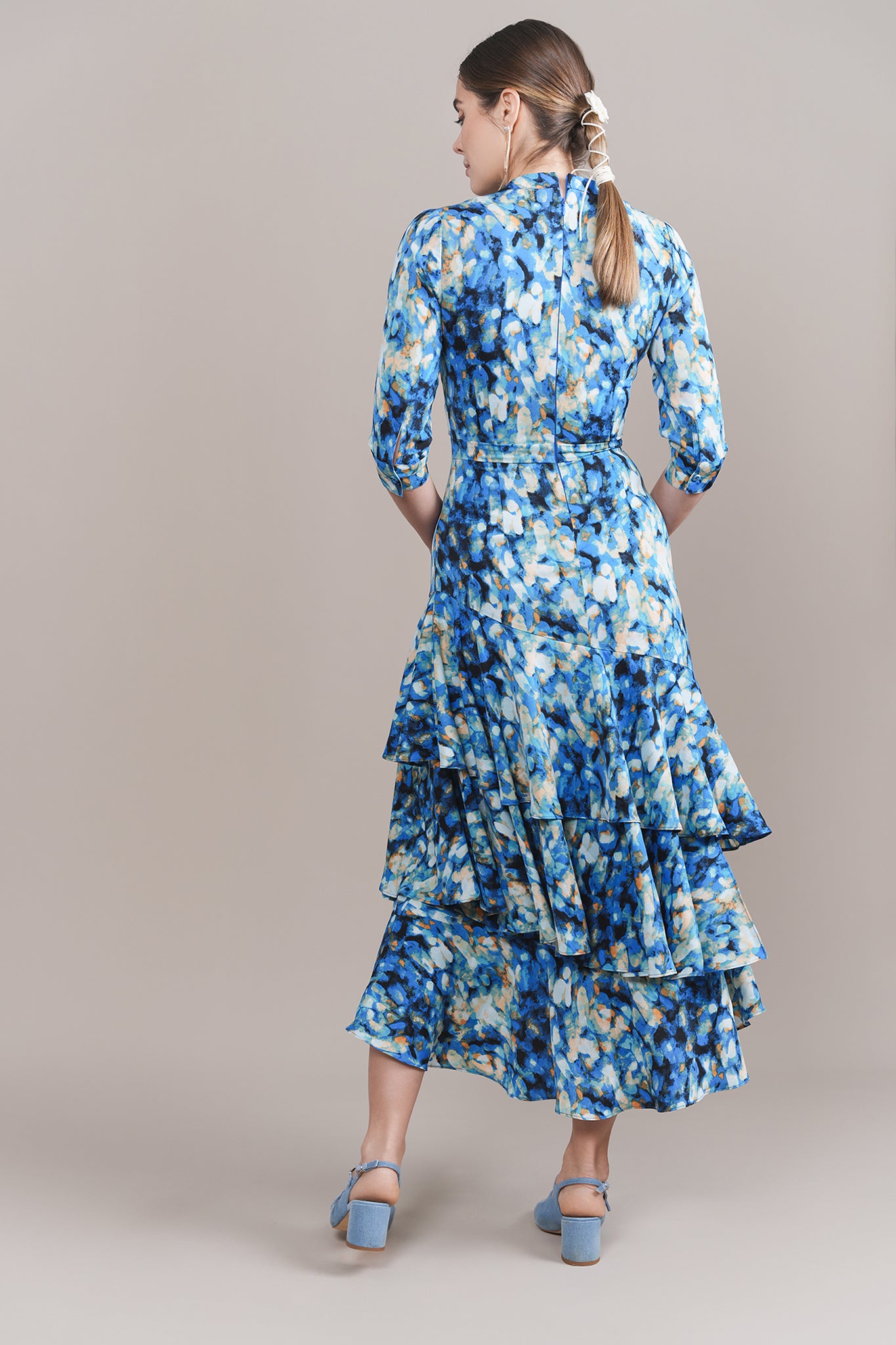 Livia Dress in Blue Mix