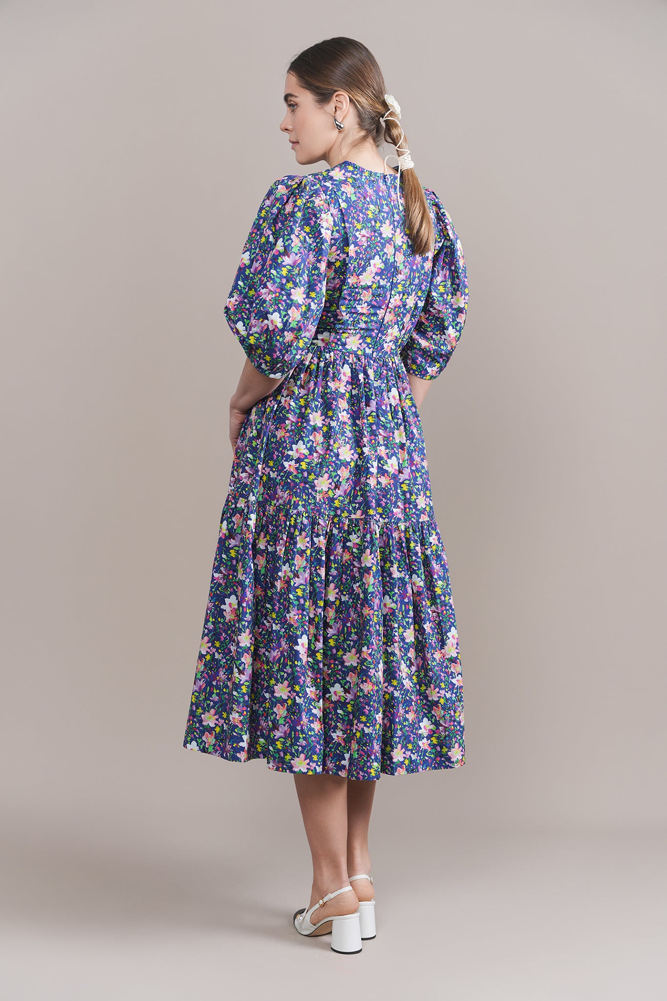 Ellie Convertible Dress in Blue Mix Floral