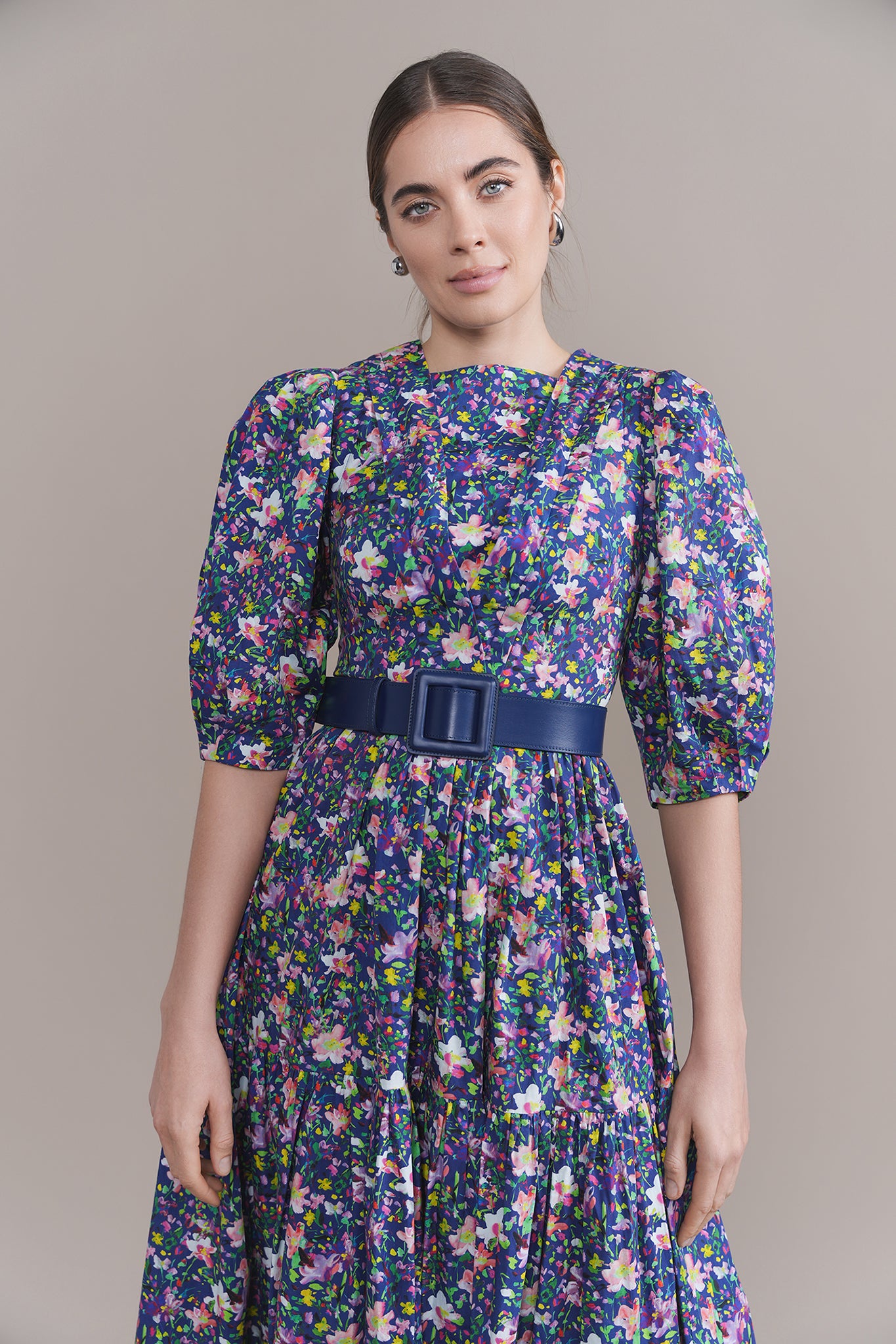 Ellie Convertible Dress in Blue Mix Floral