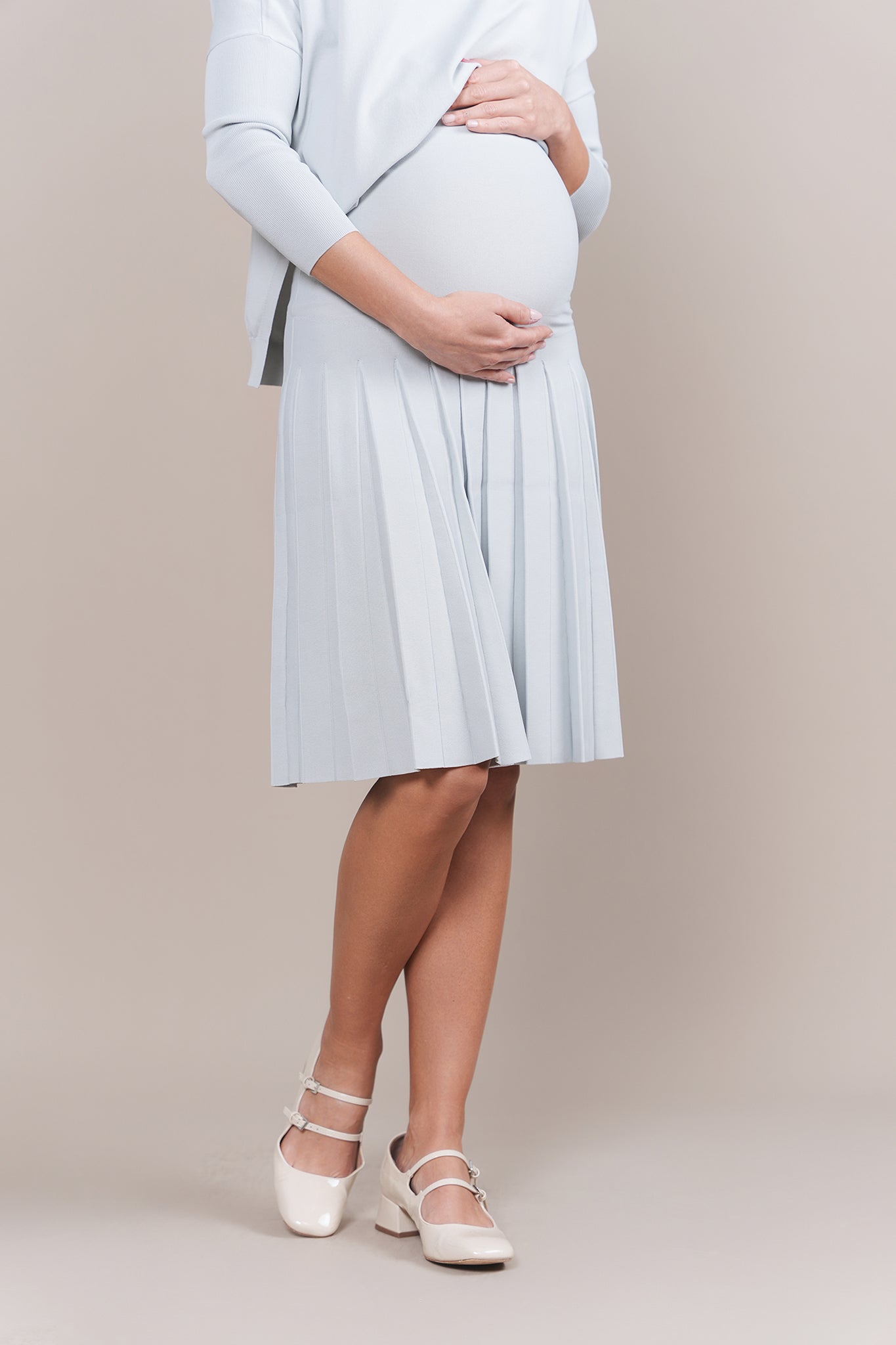 Maternity Infinity Skirt in Aqua