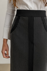 Sagara Skirt in Pinstripe