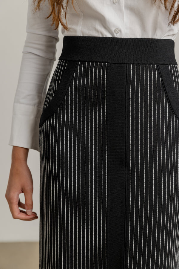 Sagara Skirt in Pinstripe