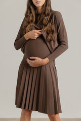 Maternity Infinity Skirt in Praline