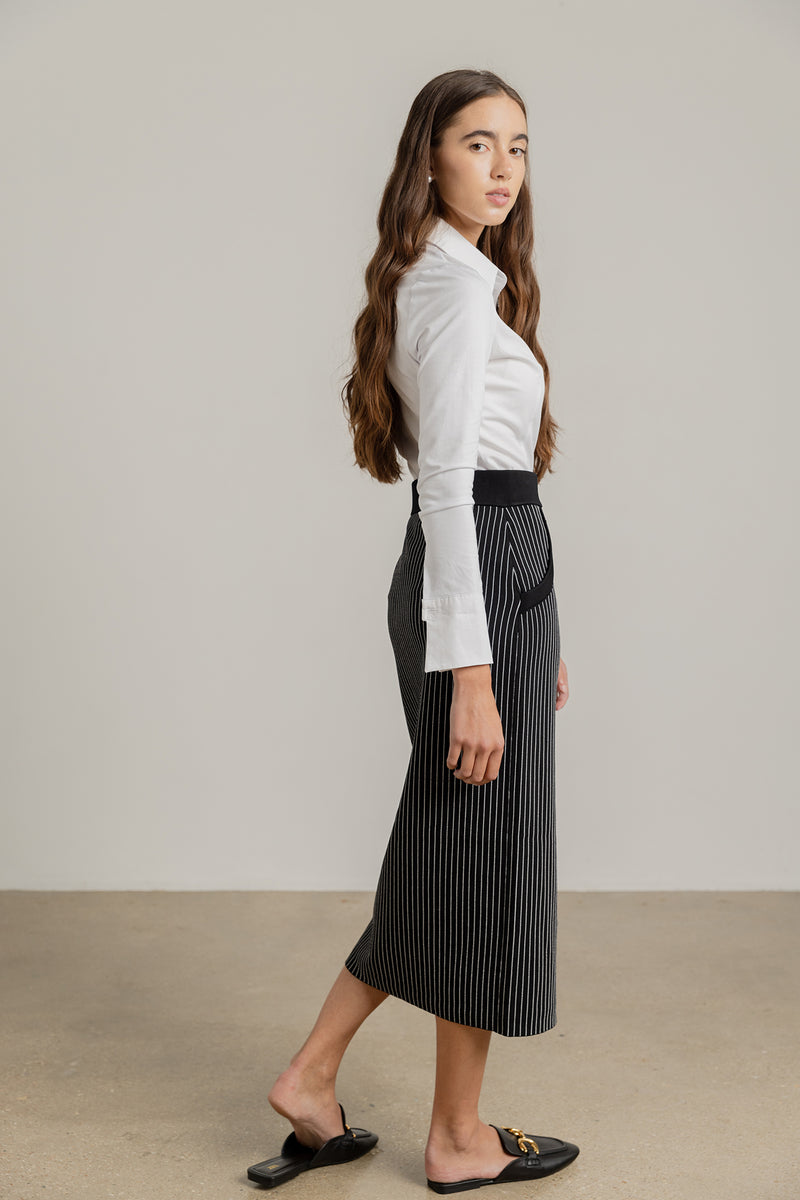 Sagara Skirt in Pinstripe