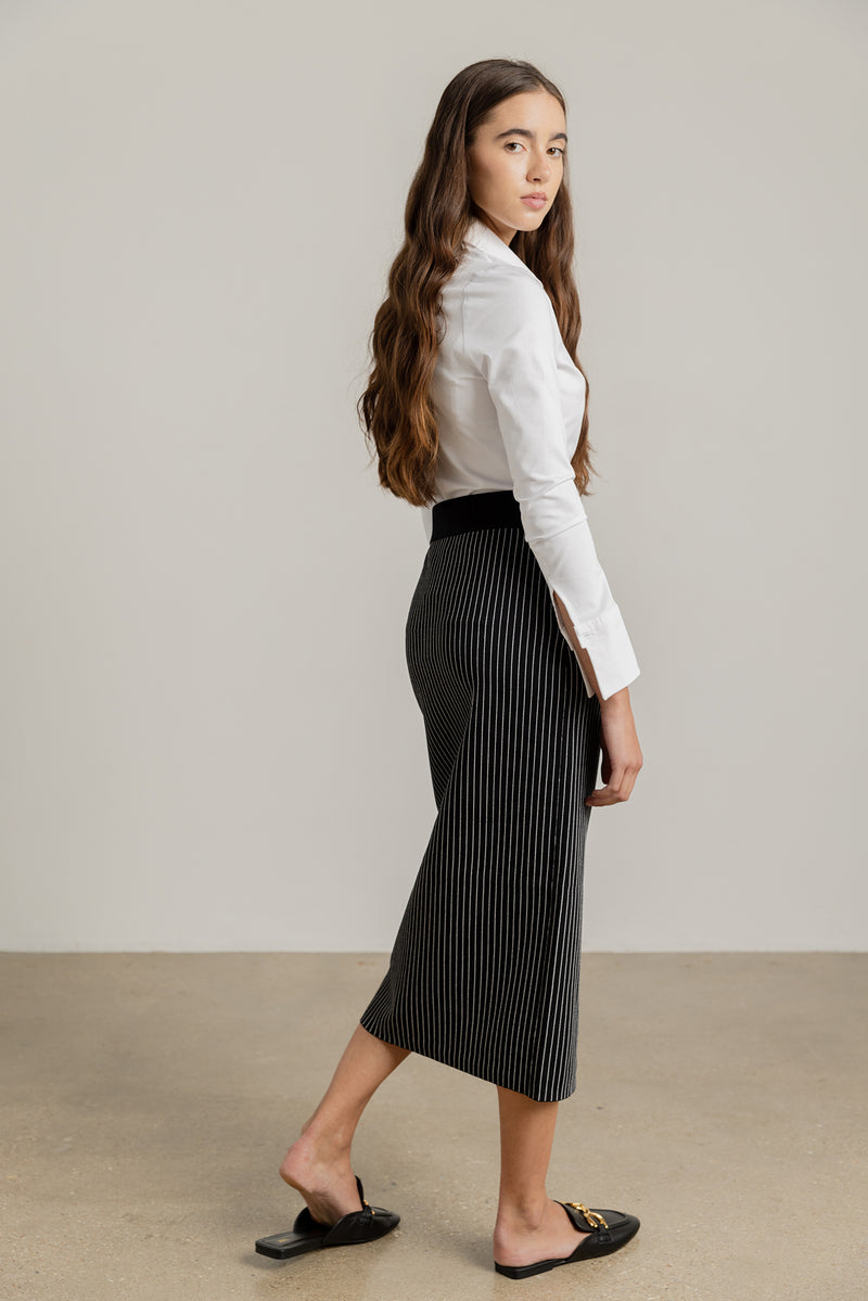 Sagara Skirt in Pinstripe