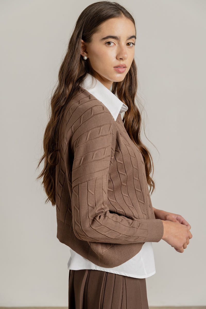 Atrio Sweater in Truffle