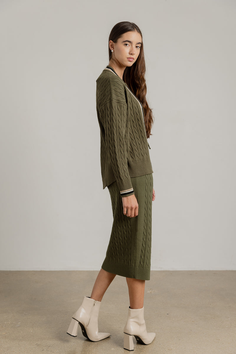 Lago Cardigan in Basil