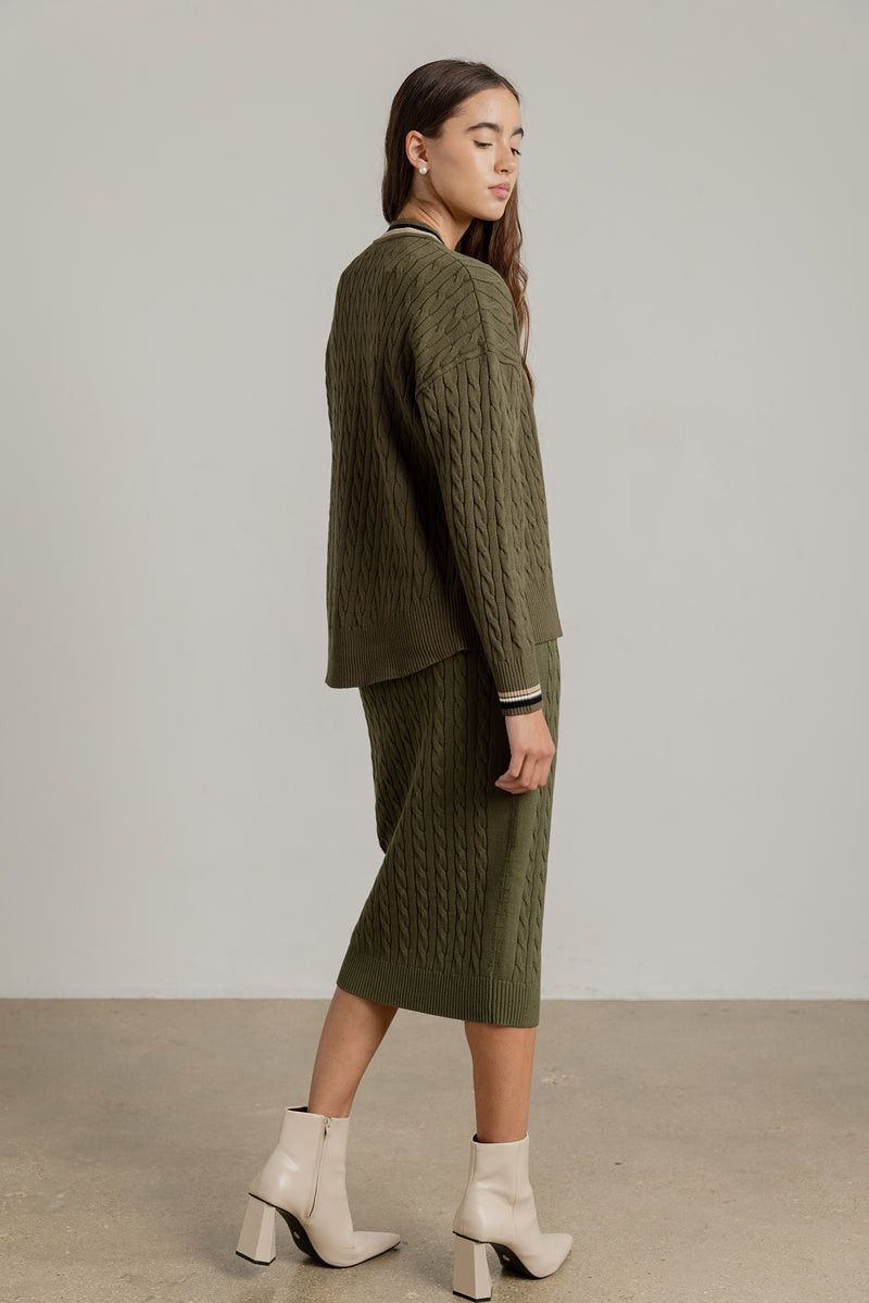 Lago Cardigan in Basil