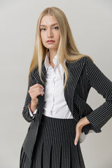 Malena Blazer in Pinstripe
