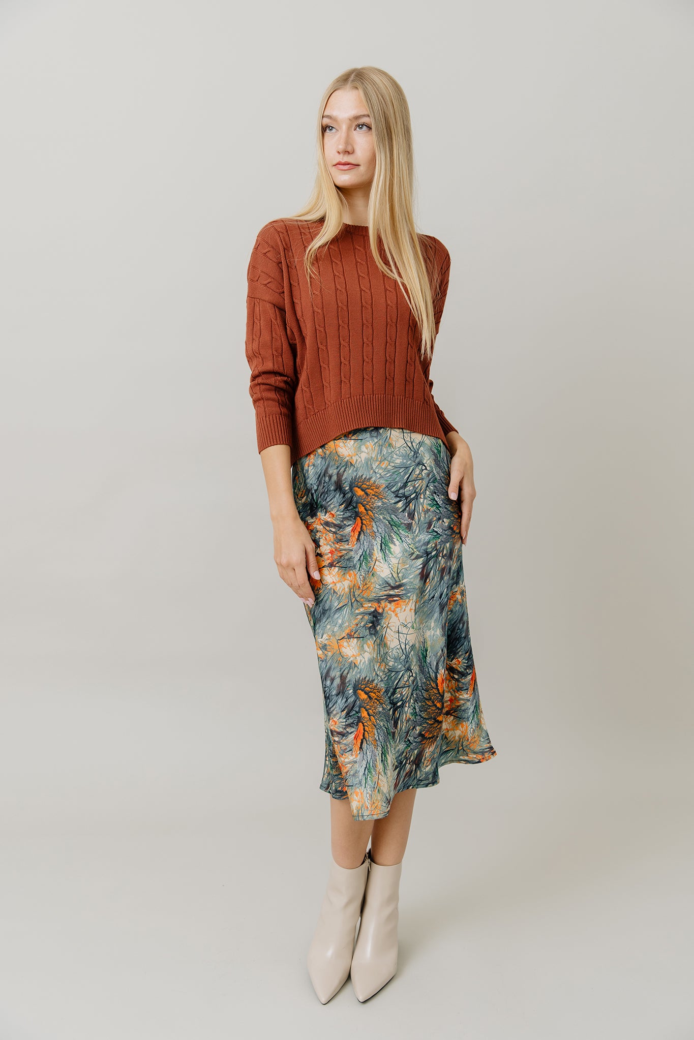 Demera Dress in Forest Print