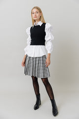 Delta Skirt in Black / White Check