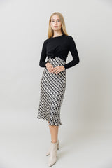 Demera Dress in Houndstooth