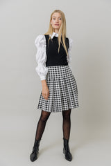 Delta Skirt in Black / White Check