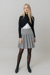 Delta Skirt in Black / White Check