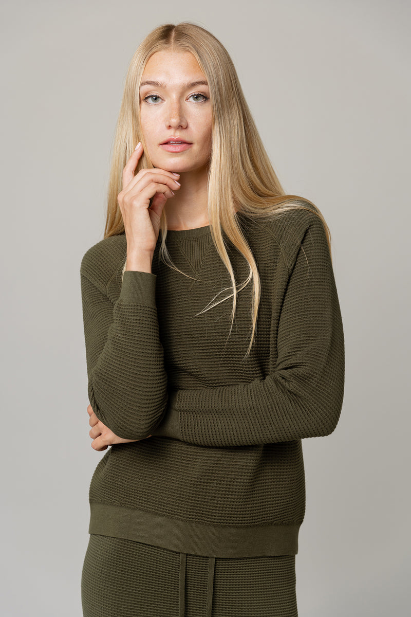 Alinea Crew Neck Top in Basil