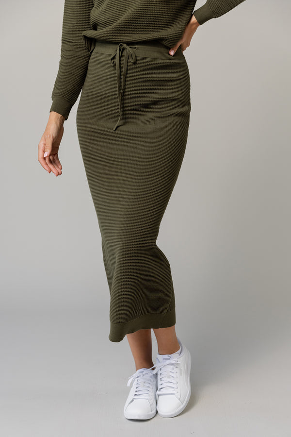 Alinea Midi Skirt in Basil