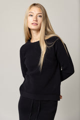 Alinea Crew Neck Top in Black
