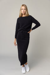 Alinea Crew Neck Top in Black
