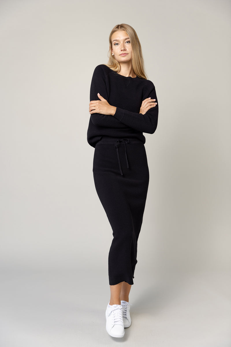 Alinea Crew Neck Top in Black