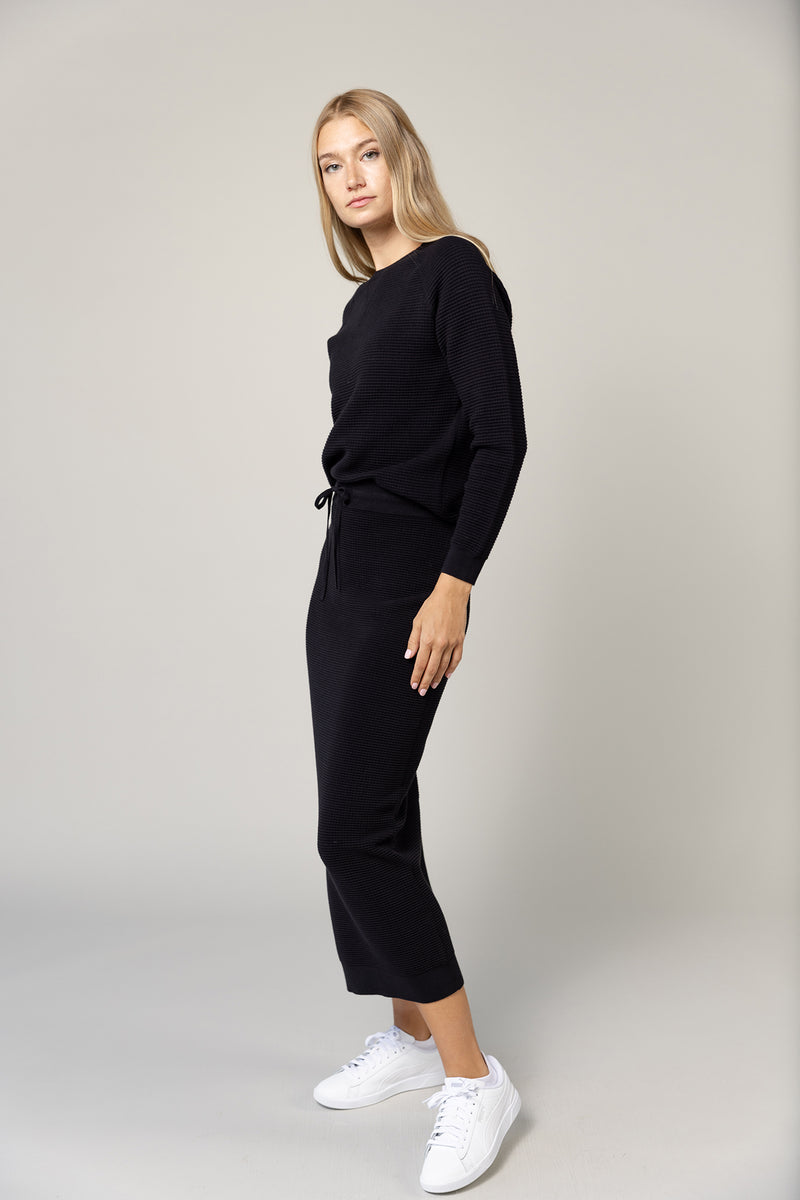 Alinea Crew Neck Top in Black