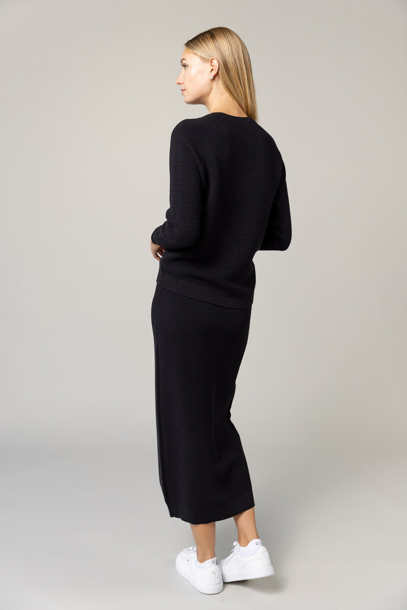 Alinea Crew Neck Top in Black