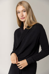 Alinea Wrap Top in Black
