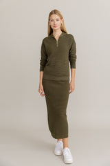 Alinea Zip Top in Basil
