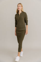 Alinea Zip Top in Basil