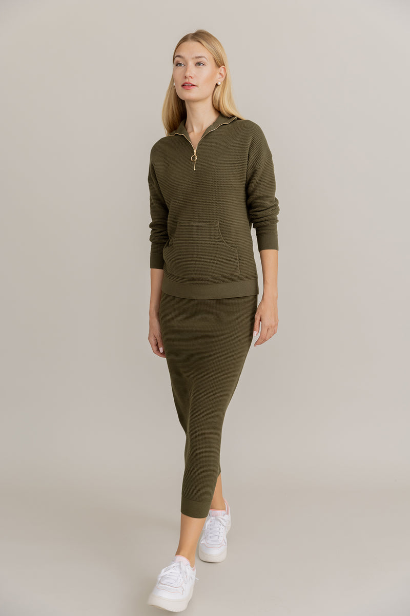 Alinea Zip Top in Basil