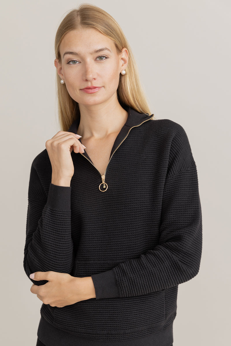 Alinea Zip Top in Black
