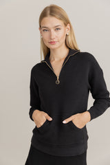 Alinea Zip Top in Black